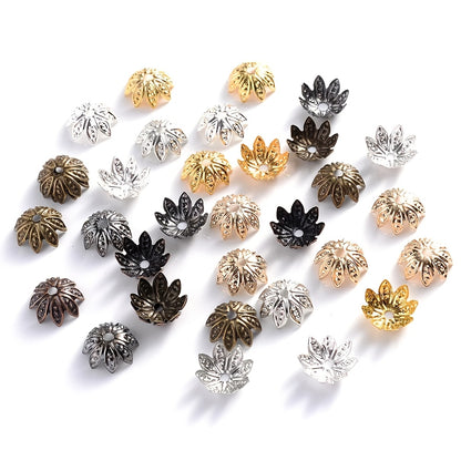 Hollow Flower End Bead Cap Torus Spacer Beads