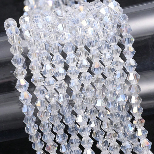 200/400pcs 6mm AB Crystal Glass Faceted Beads