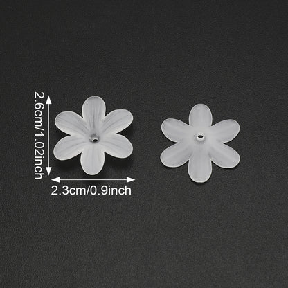 50pcs/set Matte Bauhinia Flower Holder Acrylic Beads