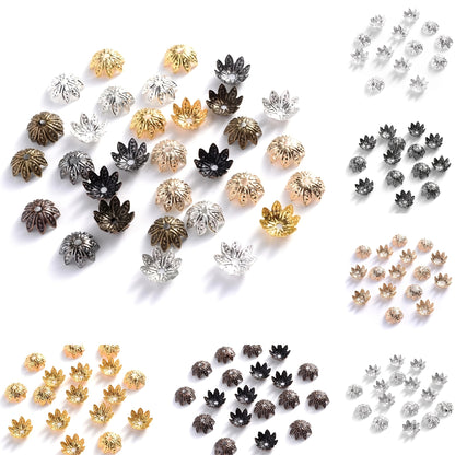 Hollow Flower End Bead Cap Torus Spacer Beads