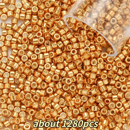 2mm Antique Color Glass Tube Beads