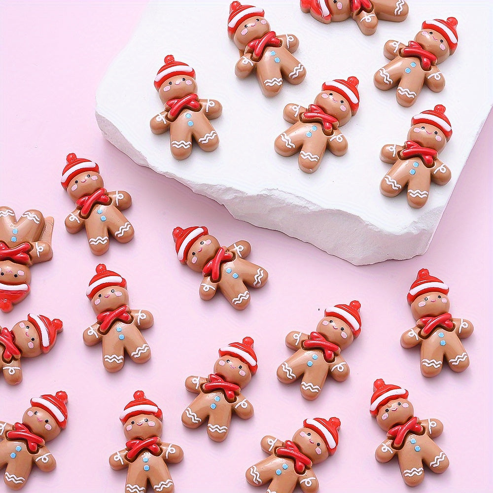 17x18mm Christmas Snowman Resin Patch Beads