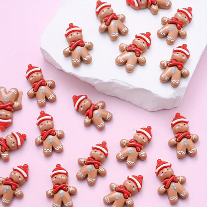 17x18mm Christmas Snowman Resin Patch Beads