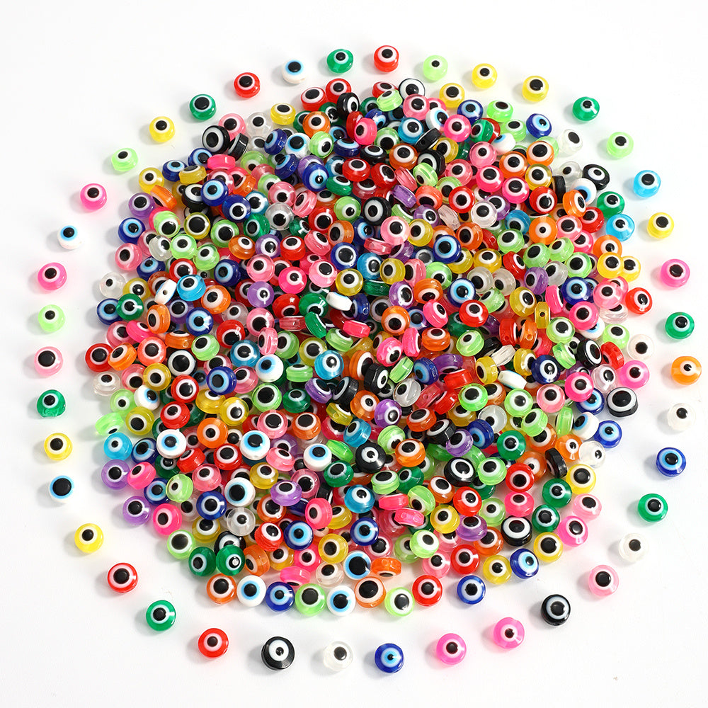 20/50pcs 6-14mm Colorful Flat Round Eye Resin Beads
