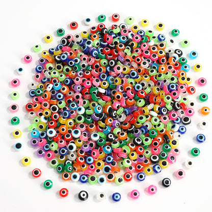 20/50pcs 6-14mm Colorful Flat Round Eye Resin Beads