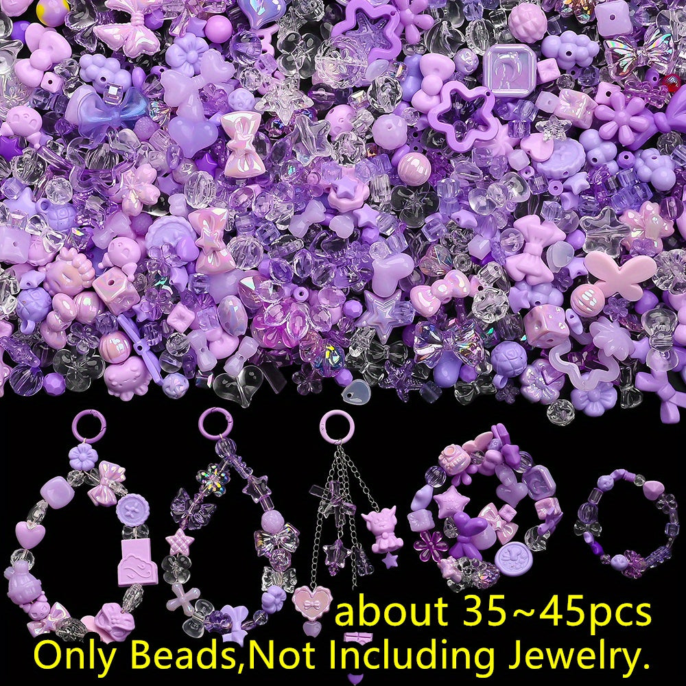 40g/bag Summer Color Acrylic Mixed Beads