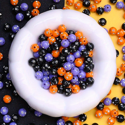 8mm Halloween Rhinestone Acrylic Spacer Beads