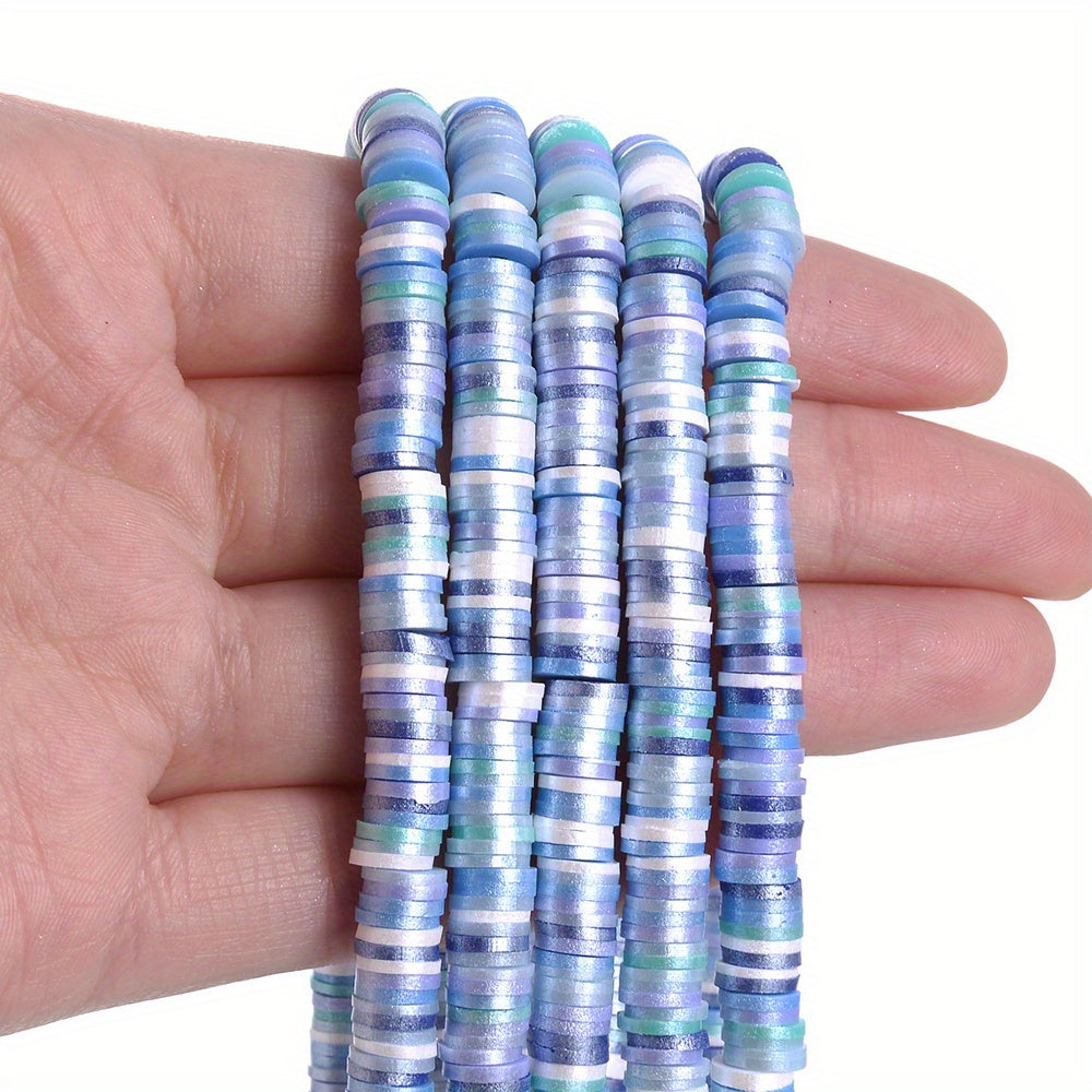 1 Strand 6mm AB Shiny Heishi Clay Beads