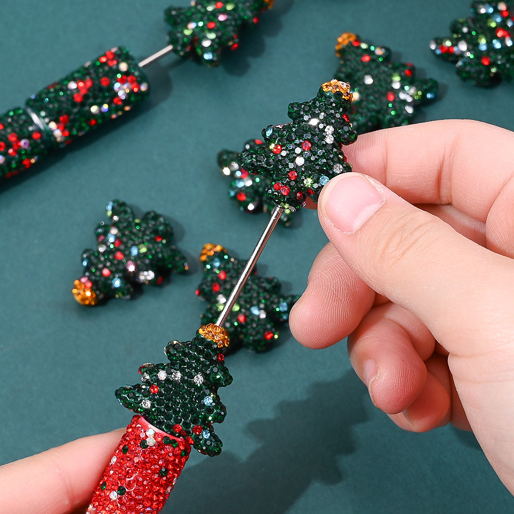 Christmas Tree Acrylic Beads