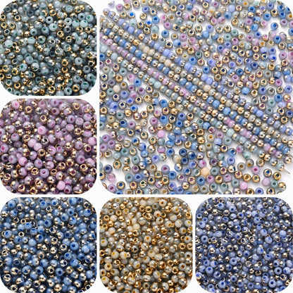 Golden Gradient Glass Seed Beads