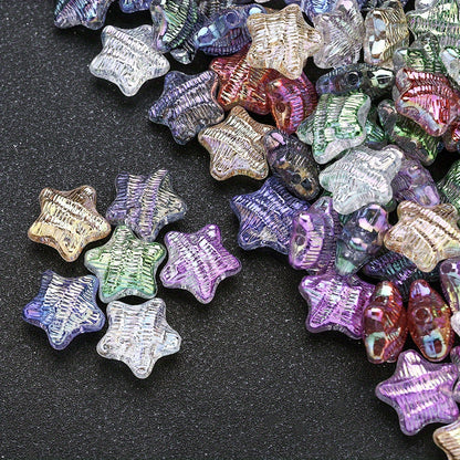 19mm Acrylic Starfish Water Ripple Beads