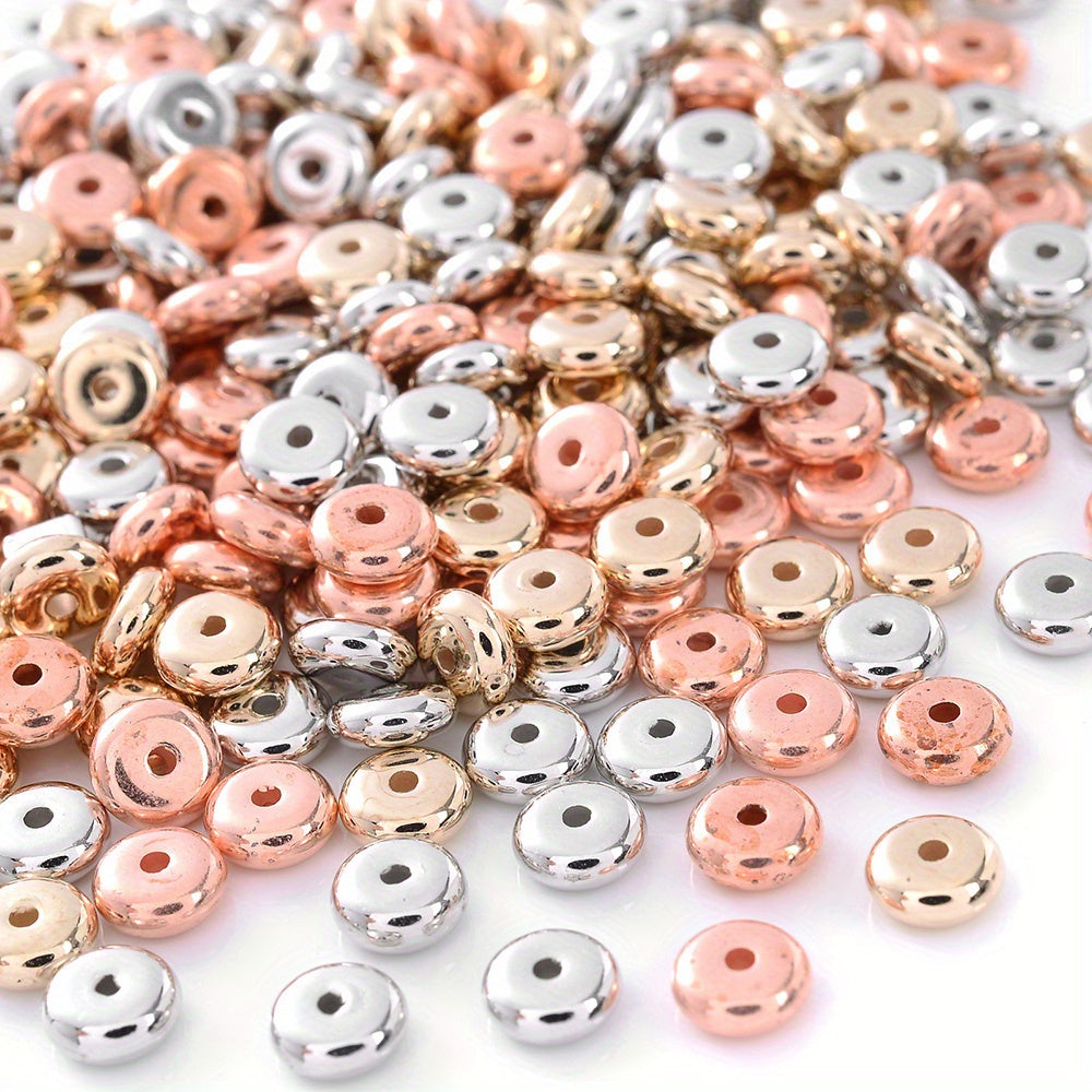 6mm Flat Round Plastic Spacer Beads