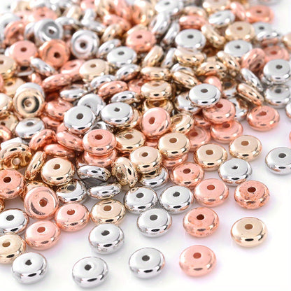 6mm Flat Round Plastic Spacer Beads