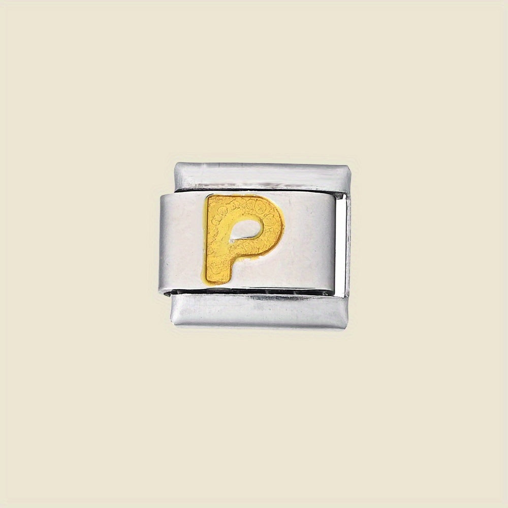 1pc 9x10mm A-Z Letter Link Module Bead
