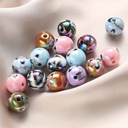 Matte Gradient Acrylic Lion Awakening Carving Beads