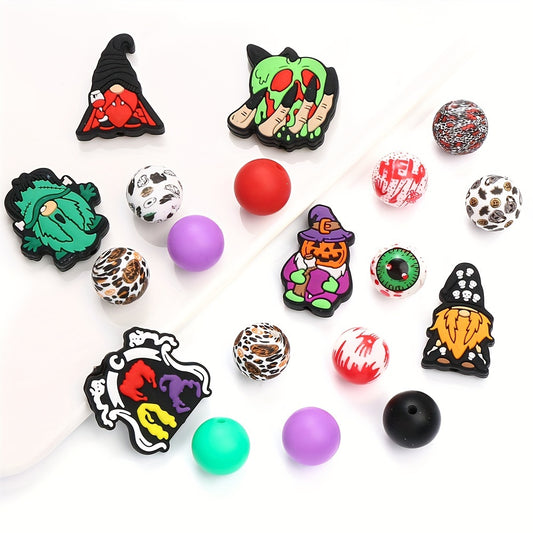 Halloween Dwarf Silicone Bead Set, 72pcs