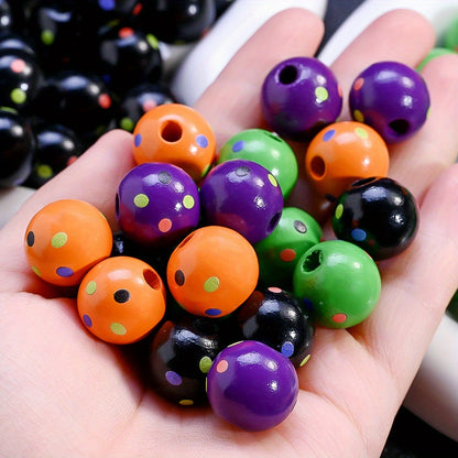 16mm Halloween Wooden Beads