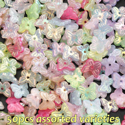 12x10mm UV Pearlescent Acrylic Butterfly Beads