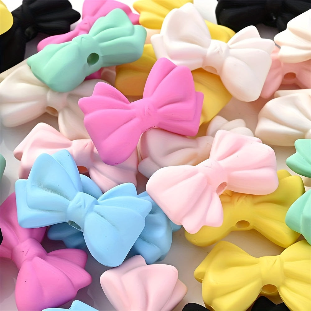 5pcs Large Size Multicolor Acrylic Bow Knot Beads