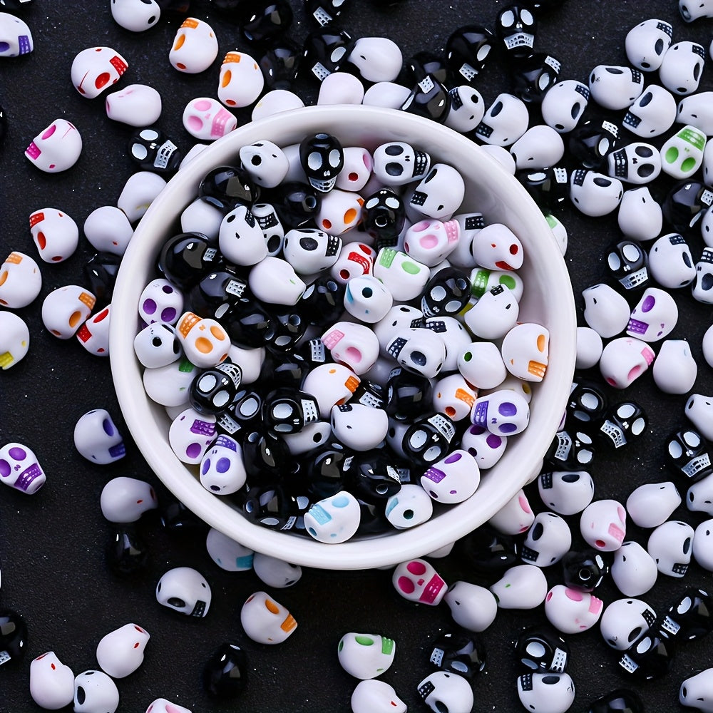 Colorful Acrylic Skull Beads