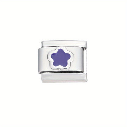 1pc 9x10mm Stainless Steel Petal Module Charm Bead