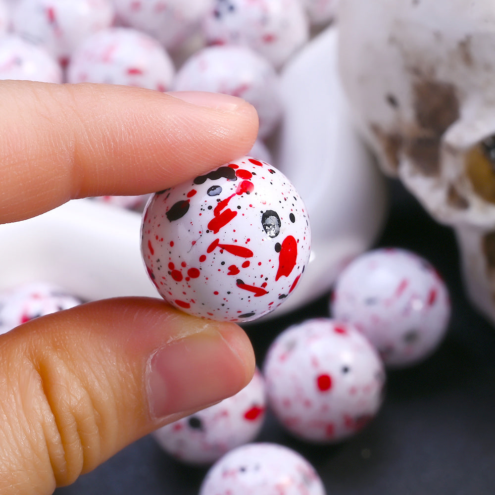 20mm Acrylic Dinosaur Egg Design Beads