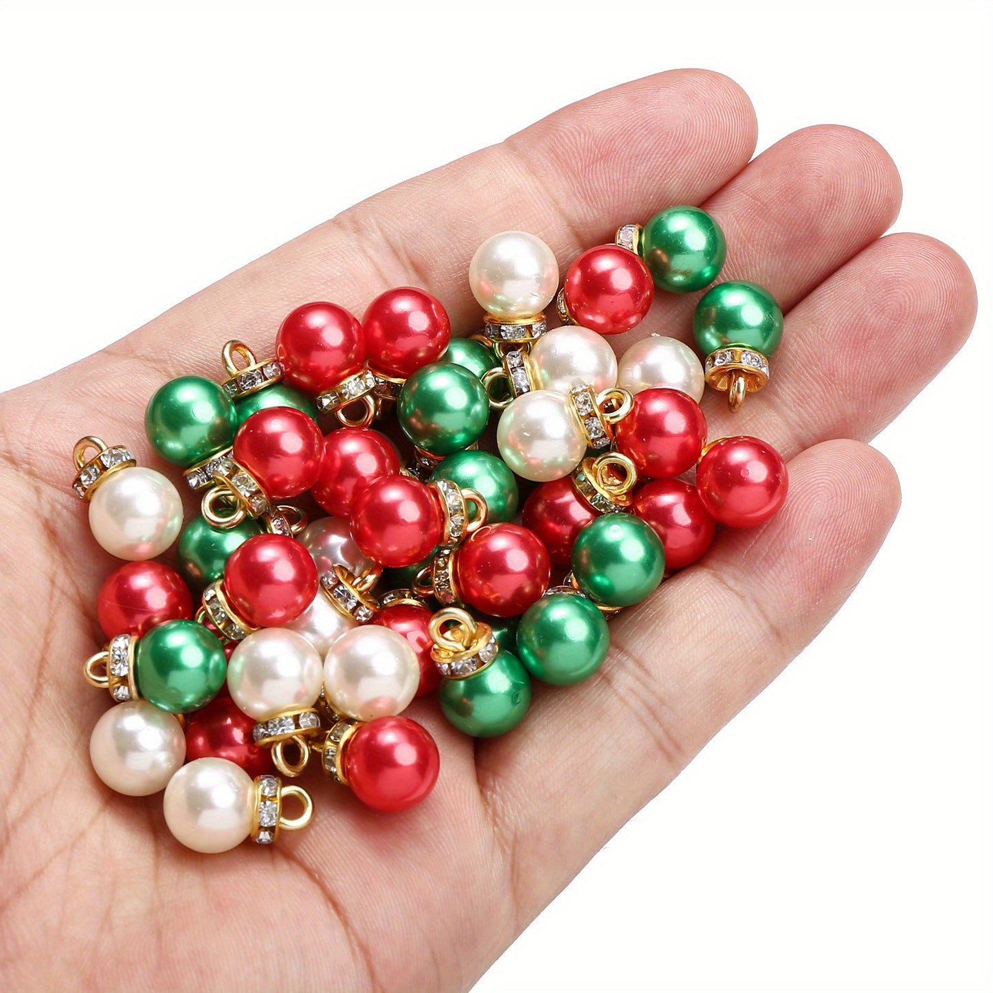Christmas Imitation Pearl Pendant Beads