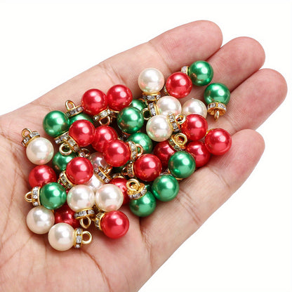 Christmas Imitation Pearl Pendant Beads