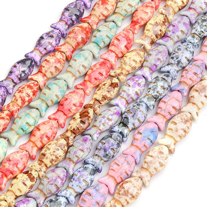 Vintage Colorful 6-Petal Flower Alloy Spacer Beads