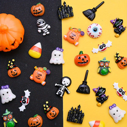 Halloween Resin Decorative Beads Set