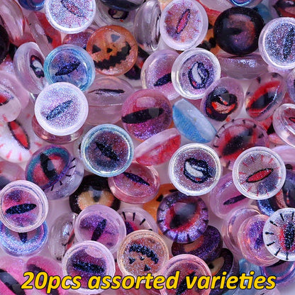 Halloween Evil Eye Glaze Beads