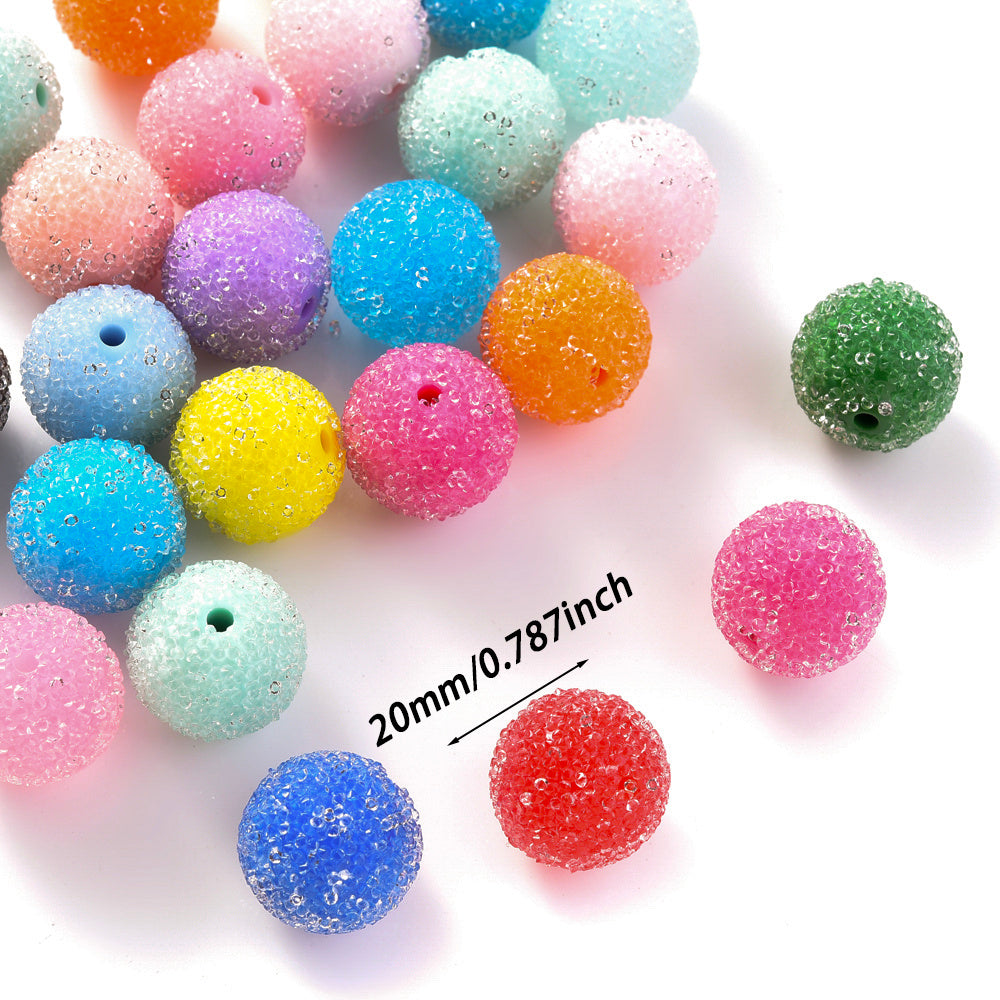 Macaroon Color Acrylic Round Spacer Beads