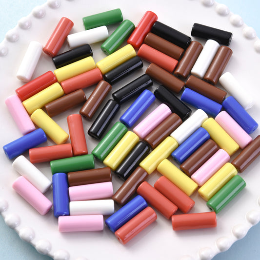 30/50pcs Colorful Acrylic Oval Beads