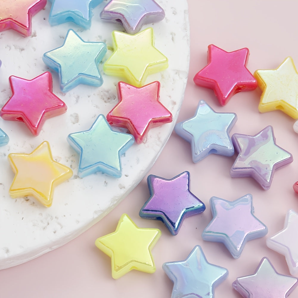 Assorted Double Color Arbutus Acrylic Imitation Pearl Beads