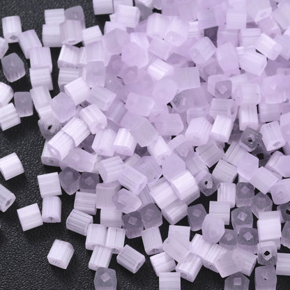 200Pcs Square Glass Beads For Jewelry Making 4MM Seed Beads & Beads Assortments DIY Handmade Bracelet Necklace Crafts Accessories