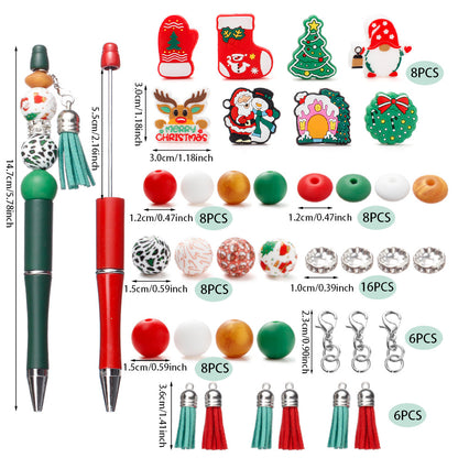 Christmas Silicone Focal Beads Set