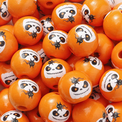 16mm Halloween Wooden Beads