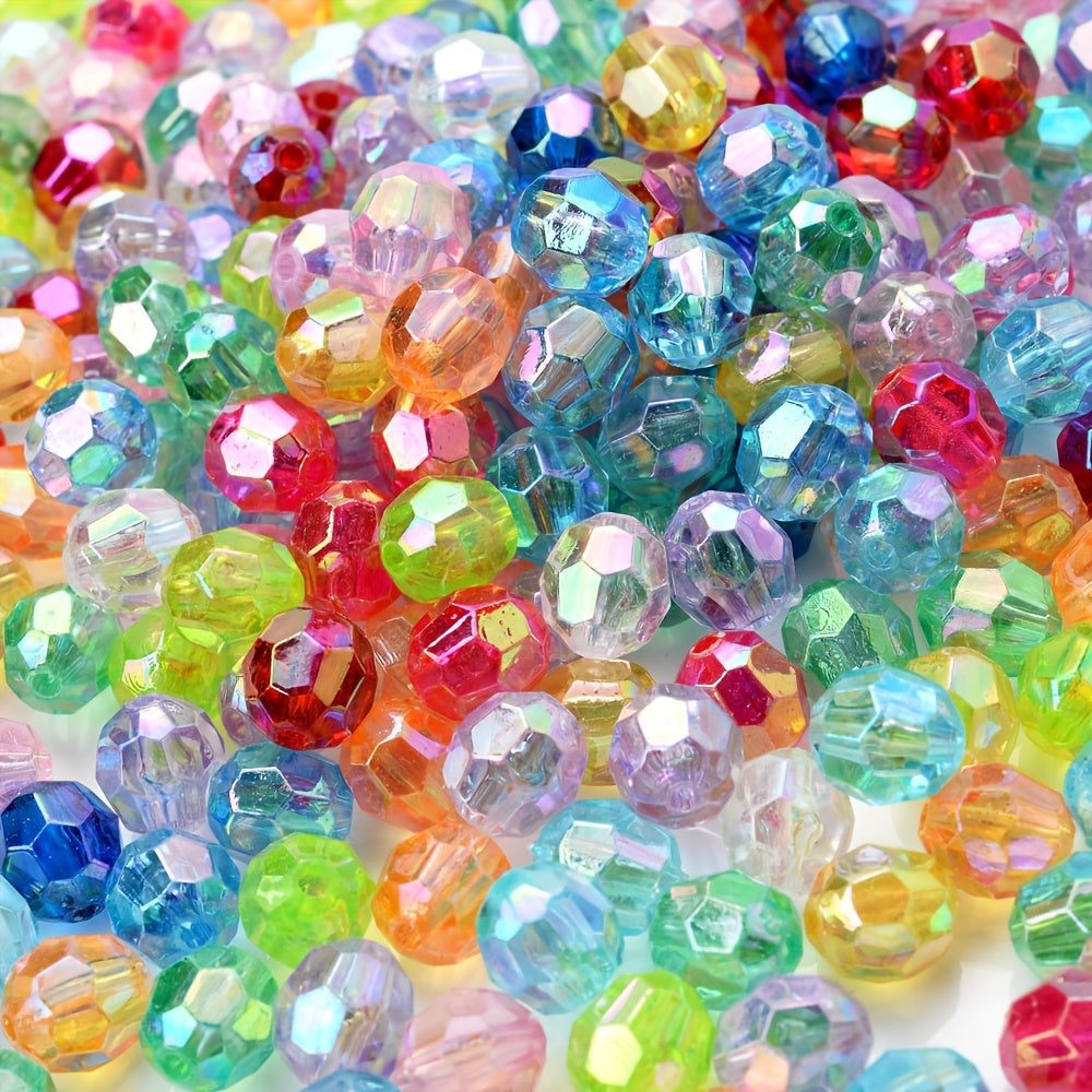 100pcs 6mm Rhombus AB Color Acrylic Beads