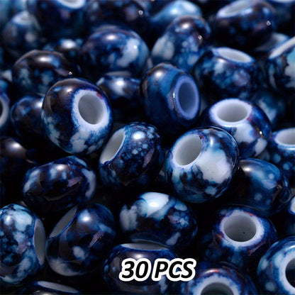 12x18mm Macaron Flocking Bear Vertical Hole Acrylic Spacer Beads