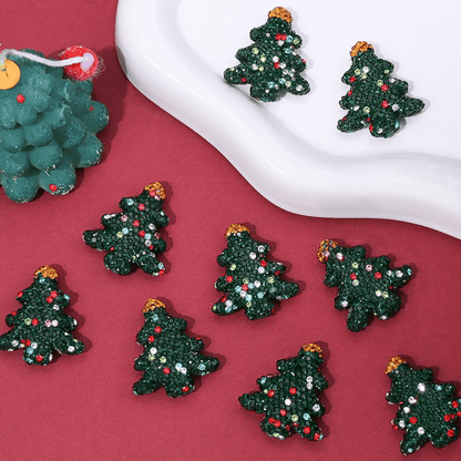 20x37mm Christmas Tree Clay Rhinestone Beads