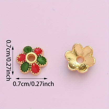 7mm Alloy Flower Cap Beads