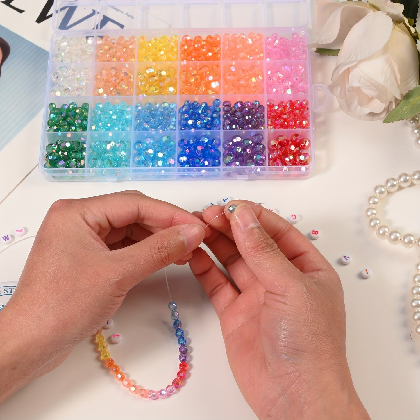 6x12mm Abacus Silicone Loose Spacer Beads
