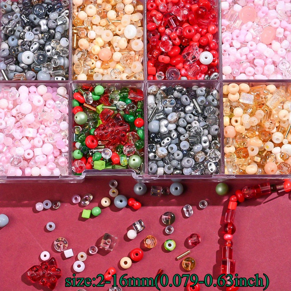 Christmas Geometric Glass Beads Set