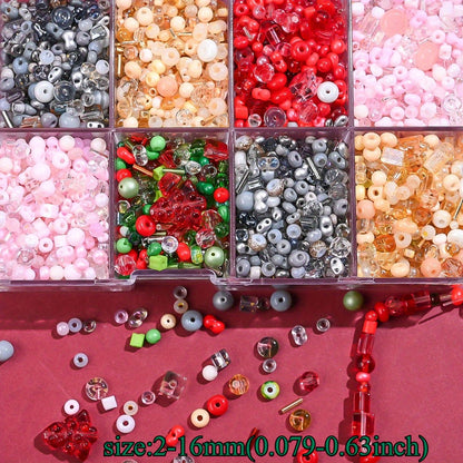 Christmas Geometric Glass Beads Set