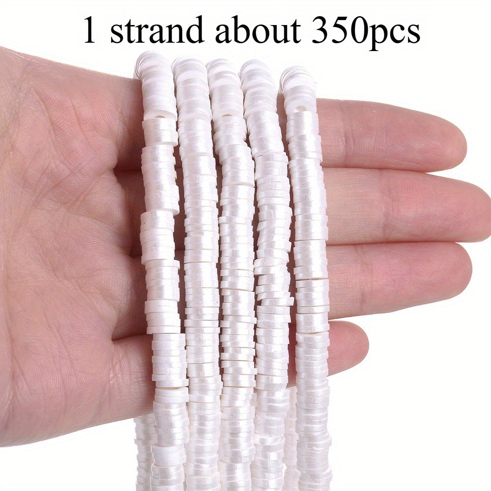 1 Strand 6mm AB Shiny Heishi Clay Beads