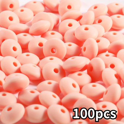 Assorted Silicone Lentil Abacus Focal Beads