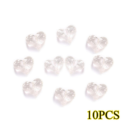10pcs 17x21mm Starry Sky Heart Acrylic Beads