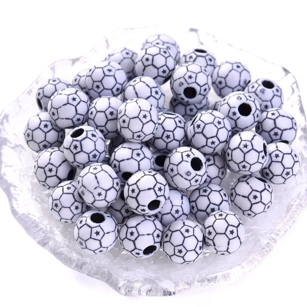 50pcs 39 Styles Mixed Sports Ball Beads
