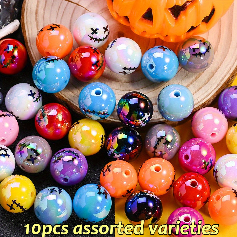 Halloween Print AB Acrylic Beads