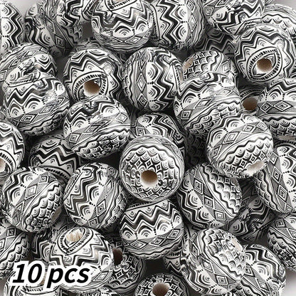 16mm Vintage Boho Wooden Spacer Beads